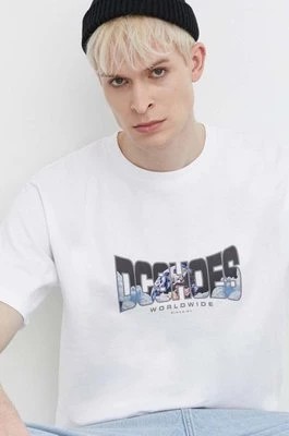 Zdjęcie produktu DC t-shirt bawełniany męski kolor biały z nadrukiem ADYZT05361