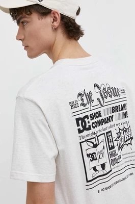 Zdjęcie produktu DC t-shirt bawełniany męski kolor szary z nadrukiem ADYZT05368