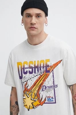 Zdjęcie produktu DC t-shirt bawełniany Showtime męski kolor beżowy z nadrukiem ADYZT05344