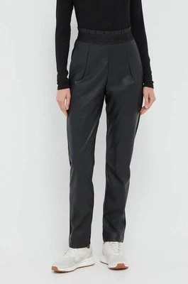 Zdjęcie produktu Deha spodnie damskie kolor czarny proste high waist