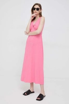 Zdjęcie produktu Deha sukienka bawełniana kolor fioletowy maxi prosta