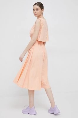Zdjęcie produktu Deha sukienka kolor pomarańczowy midi rozkloszowana
