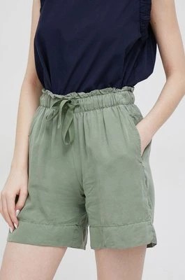 Zdjęcie produktu Deha szorty damskie kolor zielony gładkie medium waist