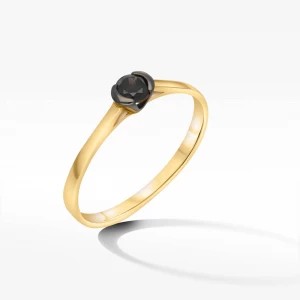 Zdjęcie produktu Delikatny pierścionek z czarną cyrkonią