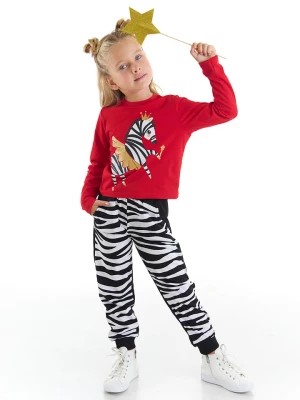 Zdjęcie produktu Denokids 2-częściowy zestaw "Balerina Zebra" w kolorze czerwono-czarno-białym rozmiar: 92