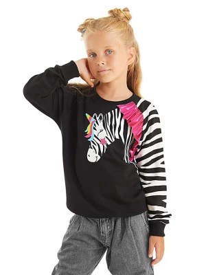Zdjęcie produktu Denokids Bluza "Zebra Ruffled" w kolorze czarnym rozmiar: 98