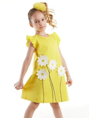 Zdjęcie produktu Denokids Sukienka "Yellow Daisy" w kolorze żółtym rozmiar: 110