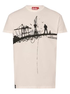 Zdjęcie produktu Derbe Koszulka męska - Harbour boatman Mężczyźni Bawełna biały nadruk,