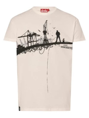 Zdjęcie produktu Derbe Koszulka męska - Harbour boatman Mężczyźni Bawełna biały nadruk,