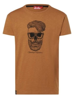 Zdjęcie produktu Derbe Koszulka męska Mężczyźni Bawełna brązowy nadruk,