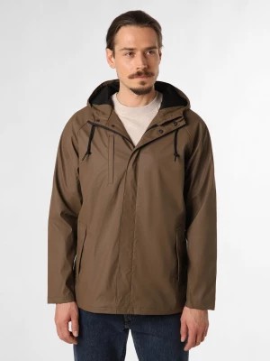 Zdjęcie produktu Derbe Męska kurtka przeciwdeszczowa - Passby Mężczyźni Sztuczne włókno brązowy jednolity,