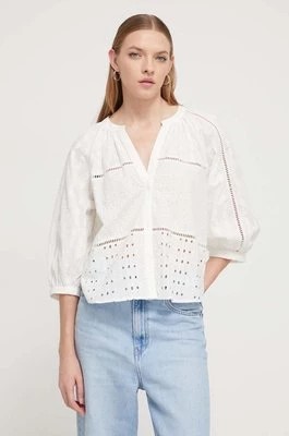 Zdjęcie produktu Desigual bluzka bawełniana JULIETA damska kolor biały gładka 24SWBW27