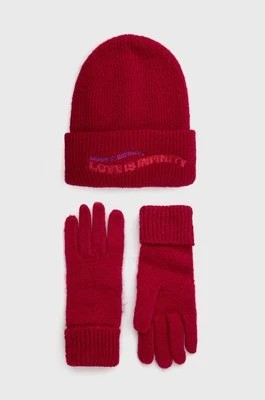 Zdjęcie produktu Desigual Czapka i rękawiczki 21WAOA40 kolor różowy