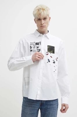 Zdjęcie produktu Desigual koszula bawełniana 23WMCW38 CAM_DENNISON męska kolor biały regular z kołnierzykiem klasycznym