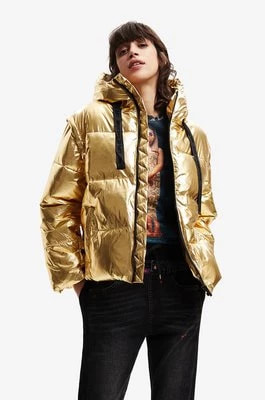 Zdjęcie produktu Desigual kurtka damska kolor złoty zimowa