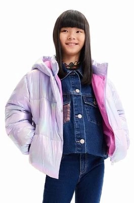 Zdjęcie produktu Desigual kurtka dziecięca 23WGEW01 PADDED SHORT OVERCOAT kolor różowy
