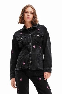 Zdjęcie produktu Desigual kurtka jeansowa 23WWED33 WOMAN DENIM TRUCKER JACKET damska kolor czarny przejściowa