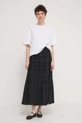 Zdjęcie produktu Desigual spódnica bawełniana VICENZA kolor czarny maxi rozkloszowana 24SWFW05