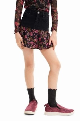 Zdjęcie produktu Desigual spódnica dziecięca kolor czarny mini rozkloszowana