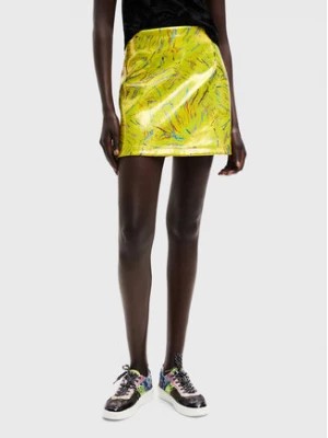 Zdjęcie produktu Desigual Spódnica mini Ida 22WWFW01 Żółty Slim Fit