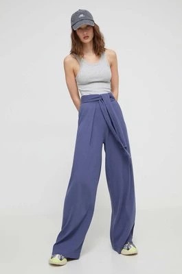 Zdjęcie produktu Desigual spodnie TAMI damskie kolor granatowy szerokie high waist 24SWPK02