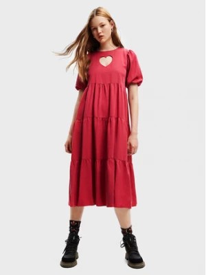 Zdjęcie produktu Desigual Sukienka codzienna Flora 22WWVW30 Czerwony Regular Fit