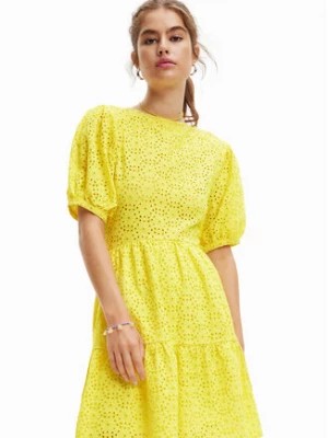 Zdjęcie produktu Desigual Sukienka codzienna Limon 23SWVW85 Żółty Regular Fit