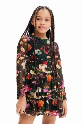 Zdjęcie produktu Desigual sukienka dziecięca kolor zielony mini rozkloszowana