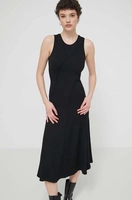 Zdjęcie produktu Desigual sukienka FILADELFIA kolor czarny midi rozkloszowana 24SWVK56