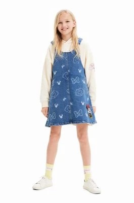 Zdjęcie produktu Desigual sukienka jeansowa dziecięca x Disney kolor niebieski mini rozkloszowana