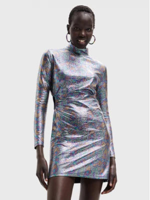 Zdjęcie produktu Desigual Sukienka koktajlowa Luna 22WWVK62 Kolorowy Slim Fit