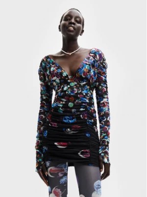 Zdjęcie produktu Desigual Sukienka koktajlowa MONSIEUR CHRISTIAN LACROIX Confetti 22WWVK36 Czarny Slim Fit