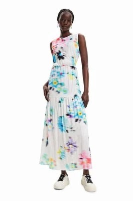 Zdjęcie produktu Desigual sukienka kolor beżowy maxi rozkloszowana