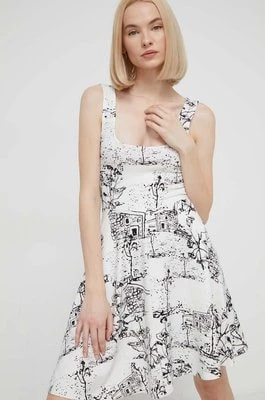 Zdjęcie produktu Desigual sukienka TUALLY kolor biały mini rozkloszowana 24SWVK09