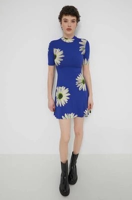 Zdjęcie produktu Desigual sukienka MARGARITAS kolor niebieski mini rozkloszowana 24SWVK70