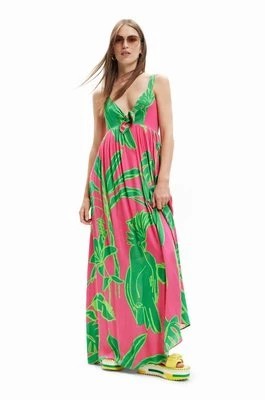 Zdjęcie produktu Desigual sukienka kolor różowy maxi oversize