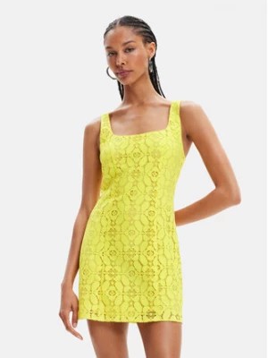 Zdjęcie produktu Desigual Sukienka letnia 23SWVW02 Żółty Slim Fit