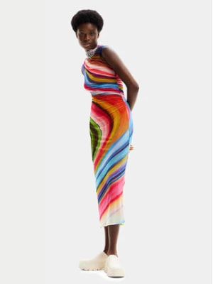 Zdjęcie produktu Desigual Sukienka letnia Lupe 24SWVK67 Kolorowy Slim Fit