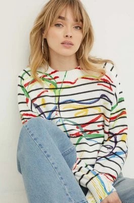 Zdjęcie produktu Desigual sweter TRAZIS damski kolor beżowy lekki 24SWJF46