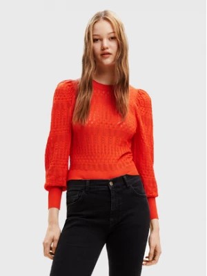 Zdjęcie produktu Desigual Sweter Ona 22WWJFAG Pomarańczowy Regular Fit