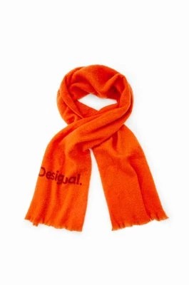 Zdjęcie produktu Desigual szal damski kolor pomarańczowy wzorzysty