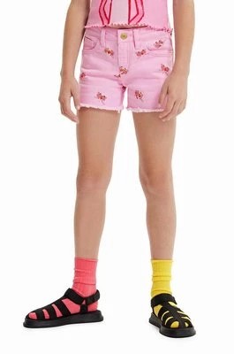 Zdjęcie produktu Desigual szorty dziecięce kolor różowy wzorzyste
