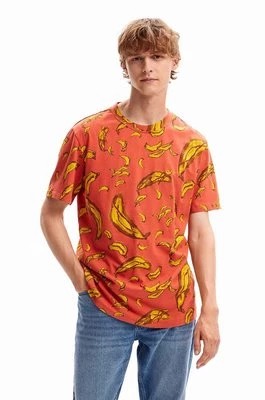 Zdjęcie produktu Desigual t-shirt bawełniany 23WMTK59 TS DANI męski kolor bordowy wzorzysty