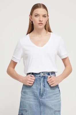 Zdjęcie produktu Desigual t-shirt bawełniany DAMASCO damski kolor biały 24SWTK82
