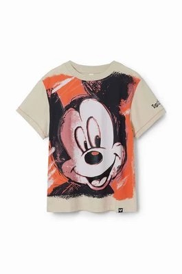 Zdjęcie produktu Desigual t-shirt bawełniany dziecięcy x Mickey kolor biały z nadrukiem