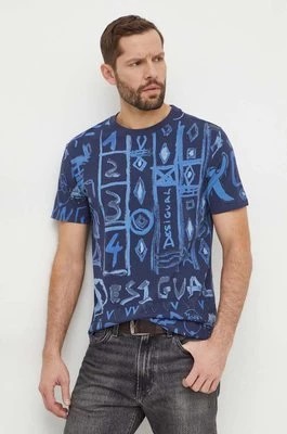 Zdjęcie produktu Desigual t-shirt bawełniany HARRY męski kolor granatowy wzorzysty 24SMTK20