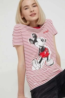 Zdjęcie produktu Desigual t-shirt x Disney MICKEY PATCH damski kolor czerwony 24SWTK77