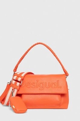 Zdjęcie produktu Desigual torebka HALF LOGO 24 VENECIA kolor pomarańczowy 24SAXP79