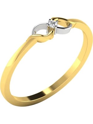Zdjęcie produktu Vittoria Jewels Złoty pierścionek z diamentem rozmiar: 62