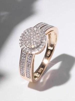 Zdjęcie produktu DIAMOND & CO Złoty pierścionek "First Love" z diamentami rozmiar: 56